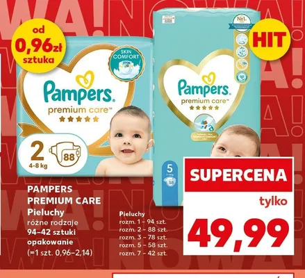Pieluchy Pampers Premium Care promocja w Kaufland