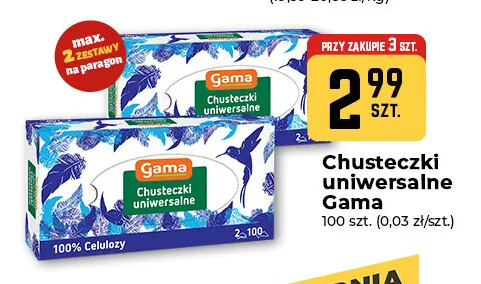 Chusteczki uniwersalne Gama promocja w Społem Częstochowa