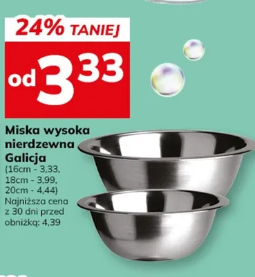 Miska wysoka nierdzewna Galicja 18 cm promocja w Hitpol