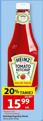 Ketchup łagodny Heinz Value Pack promocja w Auchan