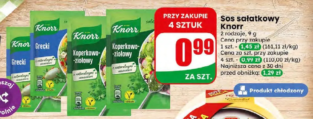 Sos sałatkowy Grecki Knorr promocja w Dino