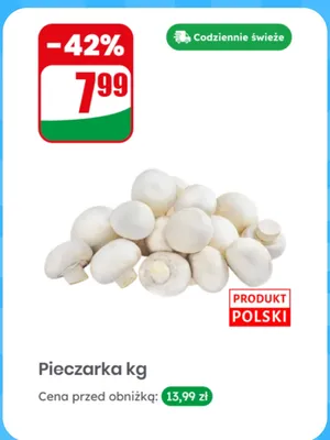 Pieczarka polska promocja w Dino