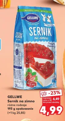 Sernik na zimno Gellwe promocja w Kaufland