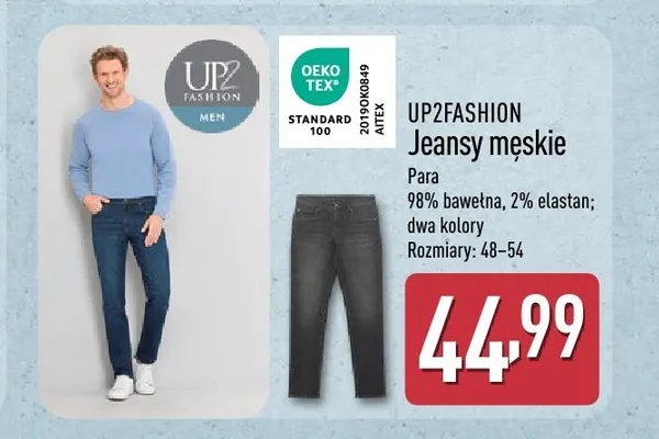 Jeansy męskie Up2fashion promocja w Aldi