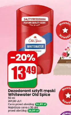 Dezodorant sztyft męski Whitewater Old Spice promocja w Dino