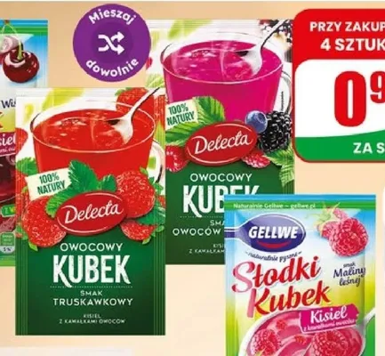 Kisiel Owocowy Kubek Delecta promocja w Dino