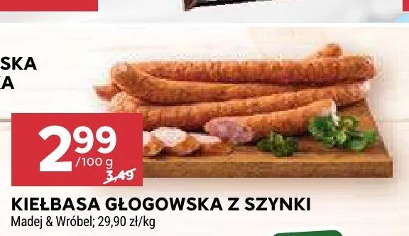 Kiełbasa głogowska z szynki promocja w Stokrotka