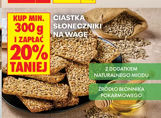 Ciastka słoneczniki na wagę promocja w Biedronka