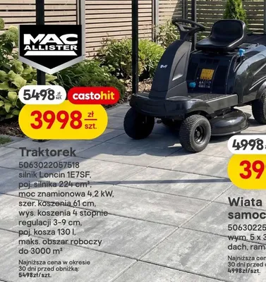 Traktorek silnik Loncin 1E7SF promocja w Castorama