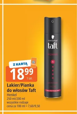 Lakier do włosów Taft promocja w Leclerc
