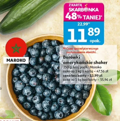 Borówki amerykańskie shaker marokańskie promocja w Auchan