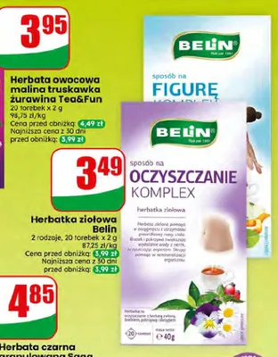 Herbatka ziołowa Belin Oczyszczanie Komplex promocja w Dino