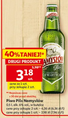 Piwo Pils Namysłów promocja w Auchan