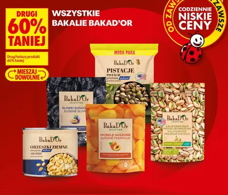 Pistacje prażone kalifornijskie Bakad'Or Sélection promocja w Biedronka