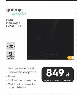 Płyta indukcyjna Gorenje GI6401BSCE promocja w Max Elektro