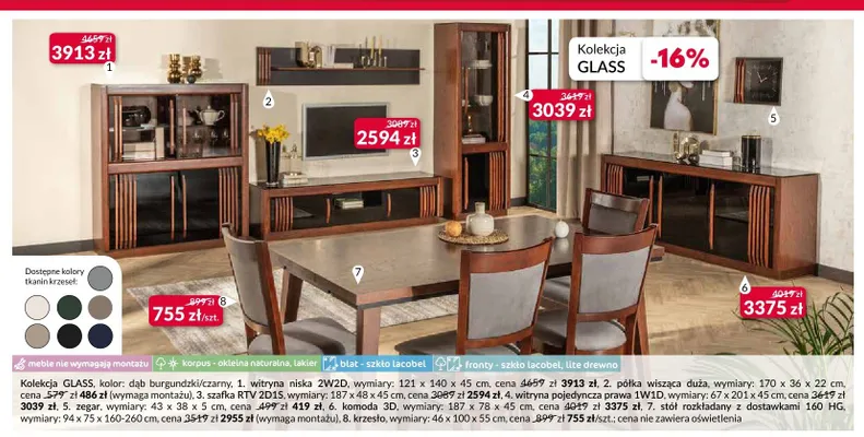 Szafka RTV 2D1S Glass promocja w Salony Agata