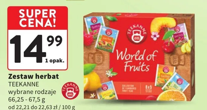 Zestaw herbat wybrane rodzaje promocja w Intermarche