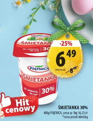 Śmietanka 30% promocja w Arhelan