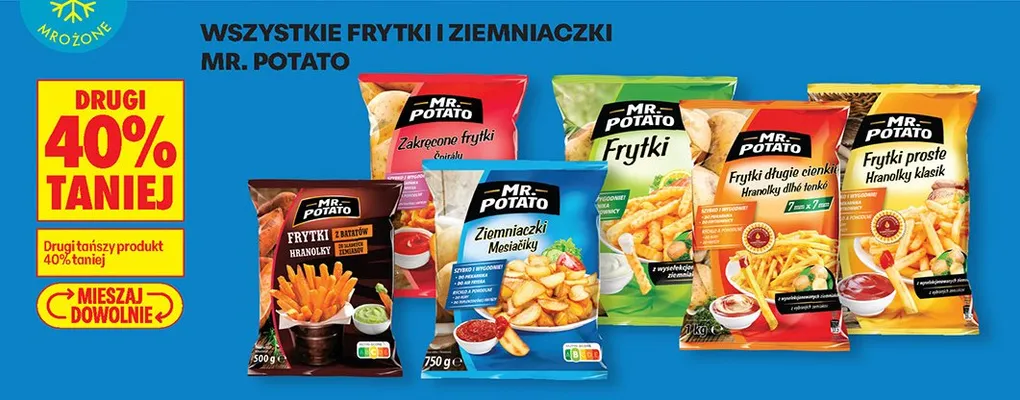 Frytki i ziemniaczki wszystkie rodzaje Mr. Potato promocja w Biedronka