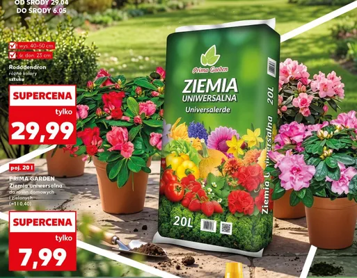 Ziemia uniwersalna Prima Garden do roślin domowych i zielonych promocja w Kaufland