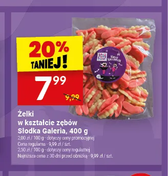Żelki w kształcie zębów Słodka Galeria promocja w Twój Market