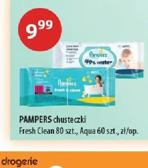 Chusteczki PAMPERS Fresh Clean 80szt. promocja w Drogerie Laboo