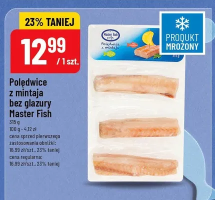 Polędwice z mintaja bez glazury promocja w POLOmarket