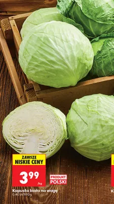 Kapusta biała na wagę promocja w Biedronka