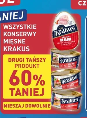 Konserwy mięsne Krakus promocja w Aldi