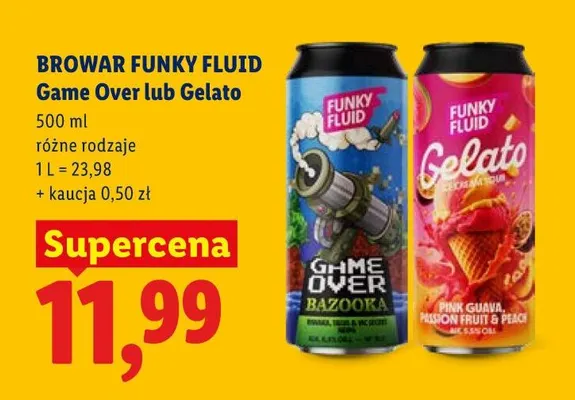 Piwo Browar Funky Fluid Gelato promocja w Lidl