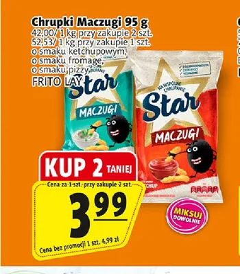 Chrupki Star Maczugi o smaku ketchupowym promocja w Prim Market