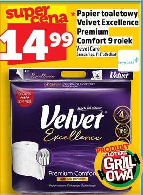 Papier toaletowy Velvet Excellence Premium Comfort promocja w TOPAZ