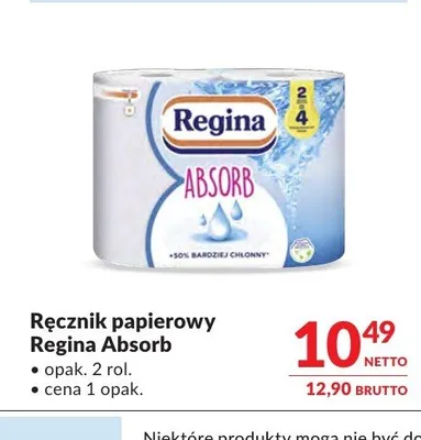Ręcznik papierowy Regina Absorb 2-pak promocja w Makro