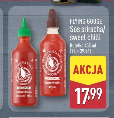 Sos sriracha Flying Goose promocja w Aldi