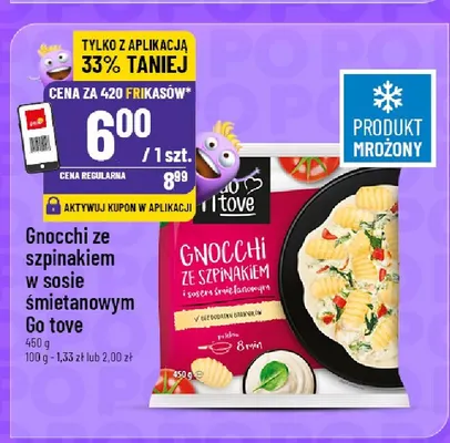 Gnocchi ze szpinakiem w sosie śmietanowym Go Tove promocja w POLOmarket