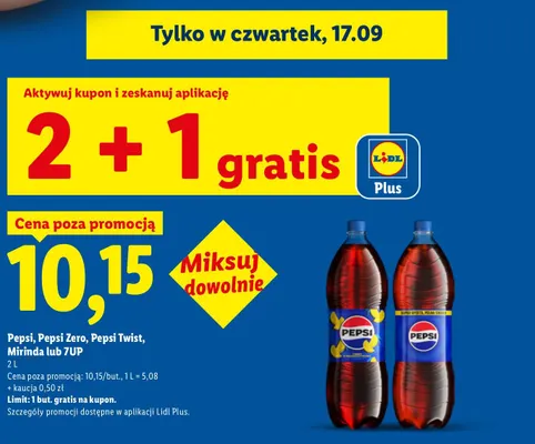 Napój gazowany Pepsi promocja w Lidl