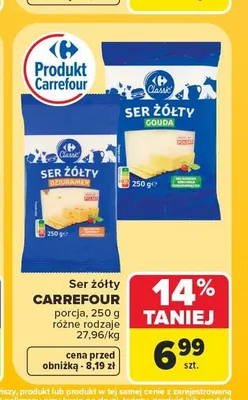 Ser żółty Gouda Carrefour Classic promocja w Carrefour
