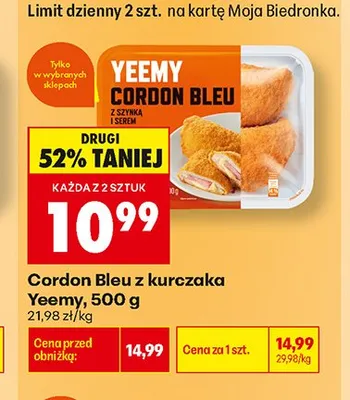 Cordon Bleu z kurczaka Yeemy promocja w Biedronka