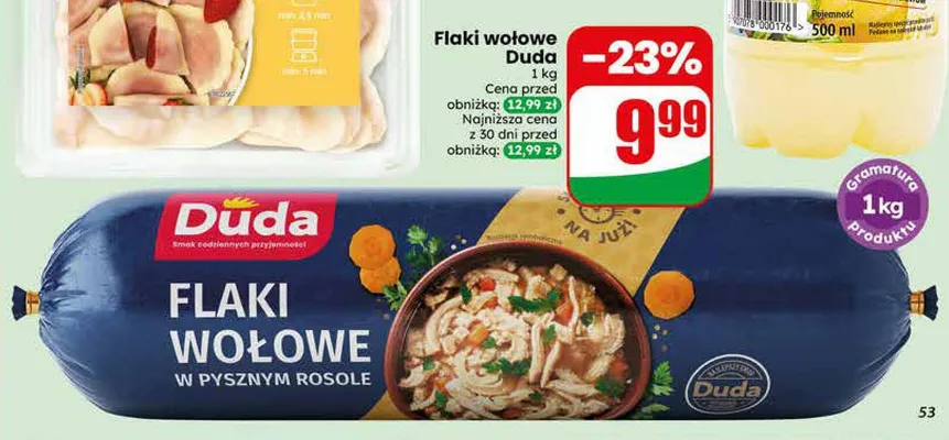 Flaki wołowe w pysznym rosole Duda promocja w Dino