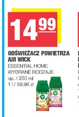 Odświeżacz powietrza Air Wick Essential Home promocja w SPAR