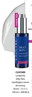 Nawilżające serum do twarzy Longevity Silky Skin Clochee promocja w Hebe