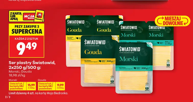 Ser w plastrach Gouda Światowid promocja w Biedronka