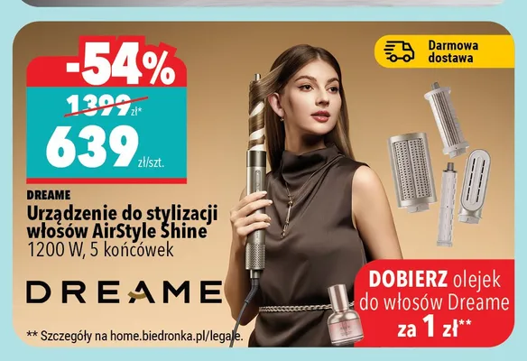 Urządzenie do stylizacji włosów Dreame AirStyle Shine promocja w Biedronka Home