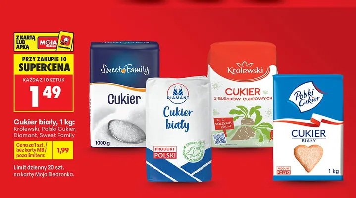 Cukier biały Królewski promocja w Biedronka