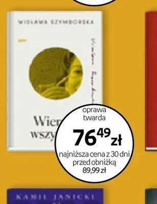 Książka Wiersze wszystkie Wisława Szymborska promocja w Empik