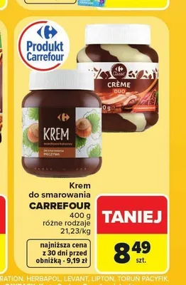 Krem do smarowania orzechowo-kakaowy Carrefour promocja w Carrefour
