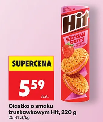 Ciastka o smaku truskawkowym promocja w Biedronka