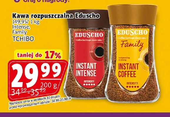 Kawa rozpuszczalna Eduscho Intense promocja w Prim Market