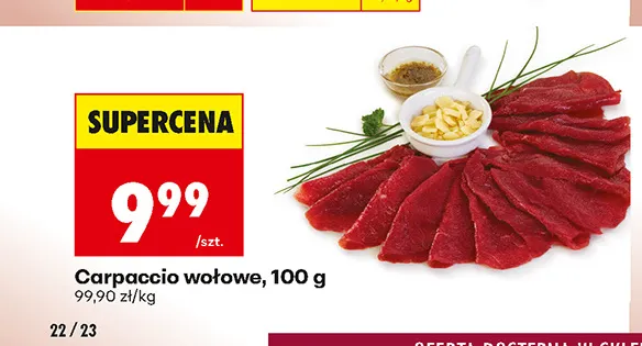 Carpaccio wołowe promocja w Biedronka