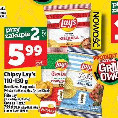 Chipsy Lay's Polska Kiełbasa Frito Lay promocja w TOPAZ